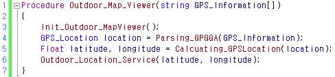 실외 위치추정 시스템 프로시저