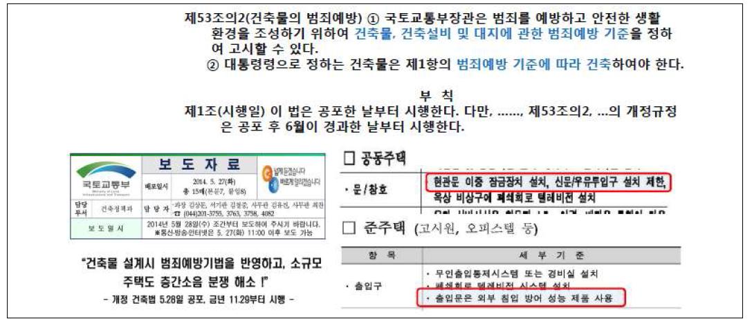 출입문에 요구되는 침입 방어 성능