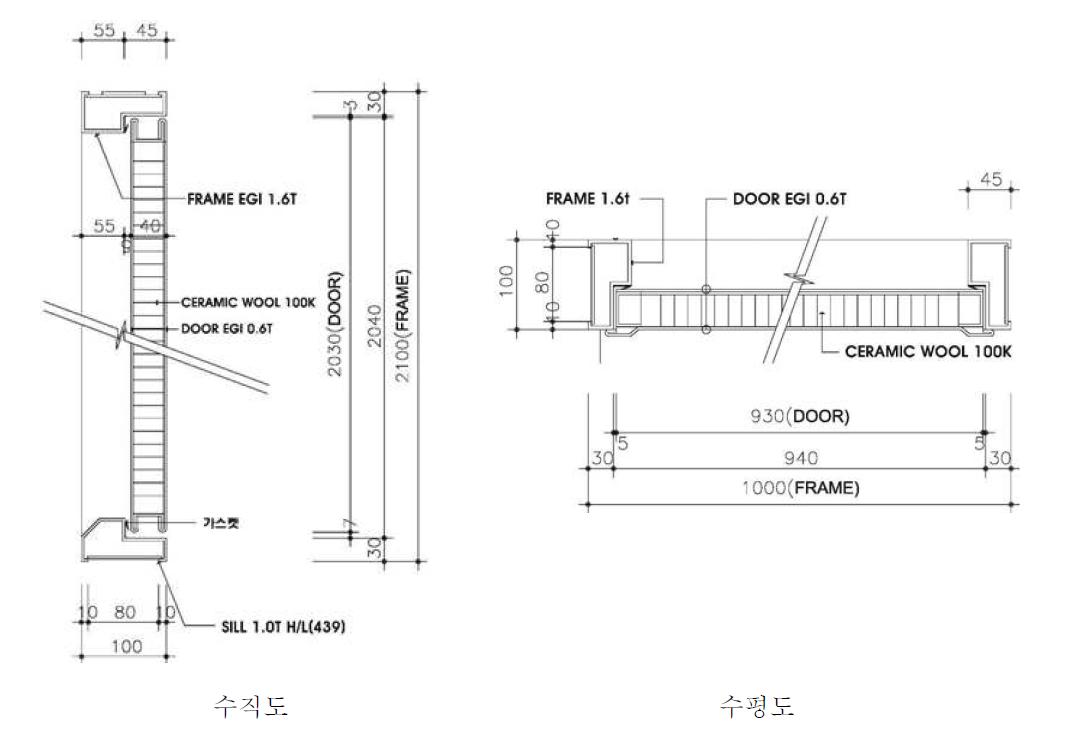 복합기능출입문의 설계도