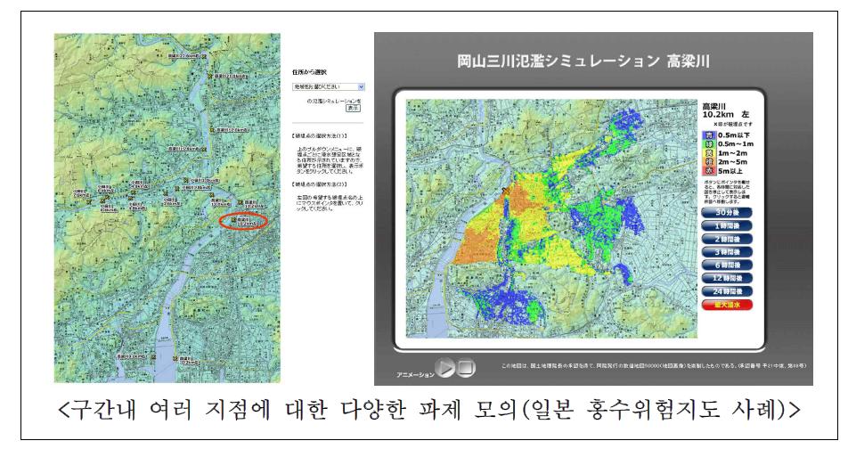 일본의 홍수범람해석 사례