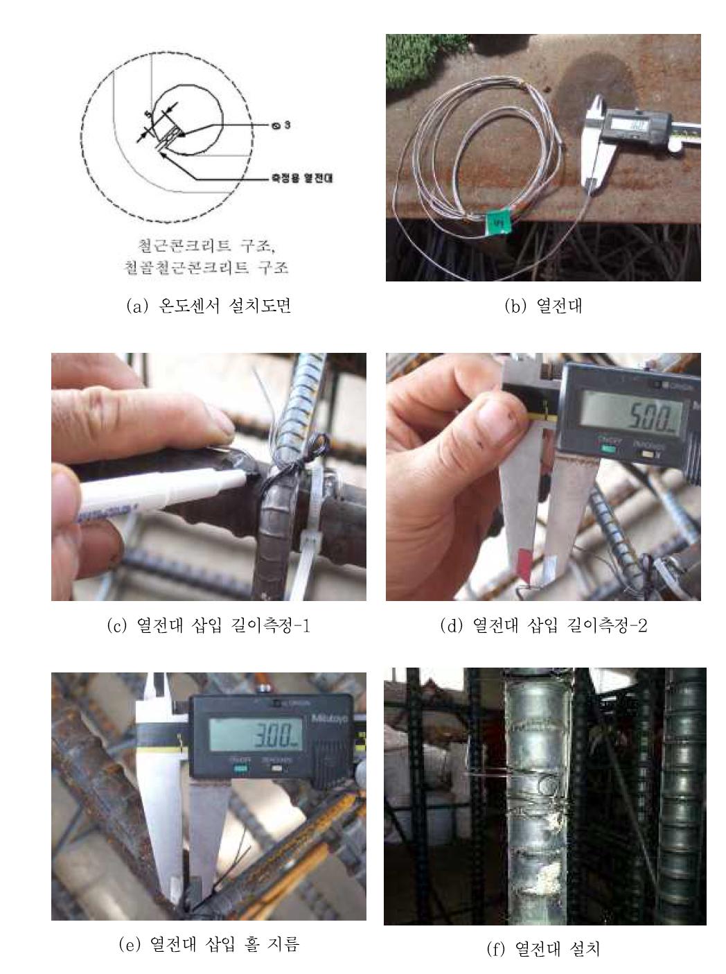 보드보강형 실험체 열전대 설치