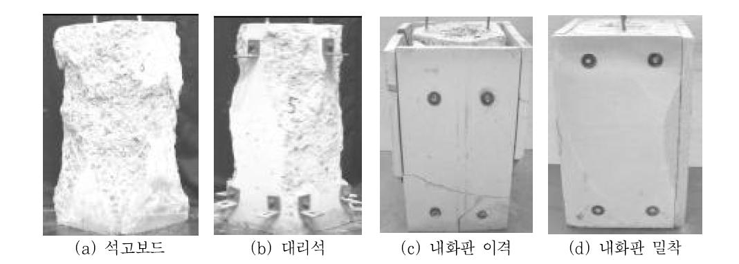 내화시험 후 건식 마감 종류 변화에 따른 RC 기둥의 폭렬