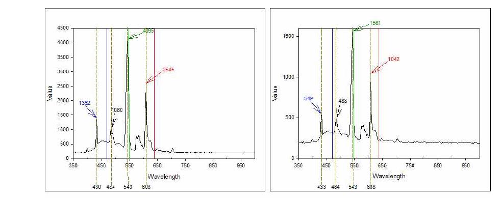 석면장갑 전처리 전 시료의 분광 스펙트럼(첨부)