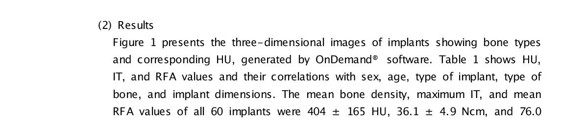 presents the three-dimensional images of implants showing bone types