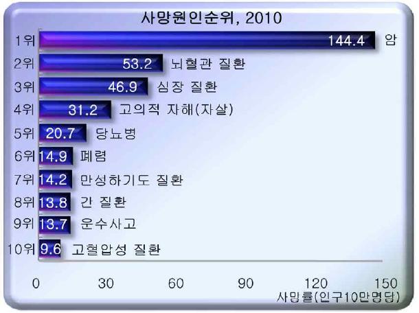 2010년 사망원인순위