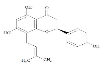 Chemical structure of sophoraflavanone B.