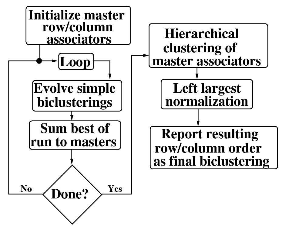 Genetic algorithm과 associator를 이용한 ensemble biclustering algorithm 기법 개발