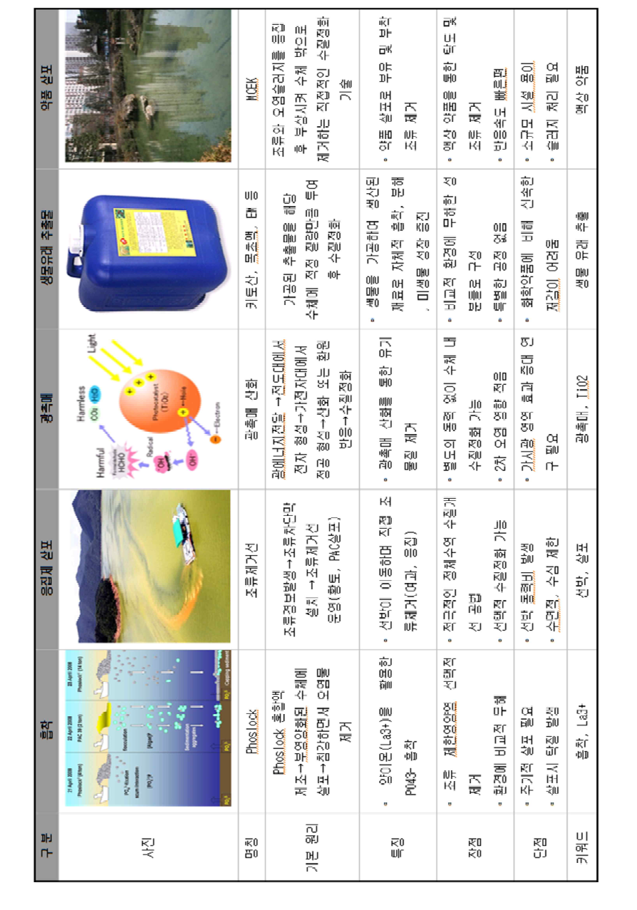 국내의 화학적 수질정화기술 소개
