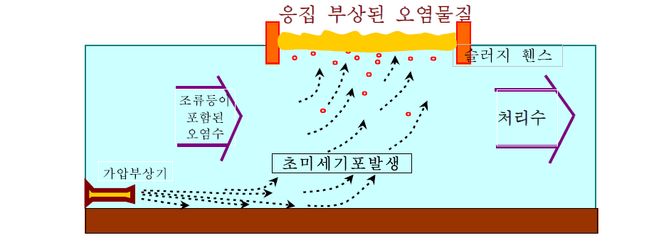 가압부상 수질정화 개념도