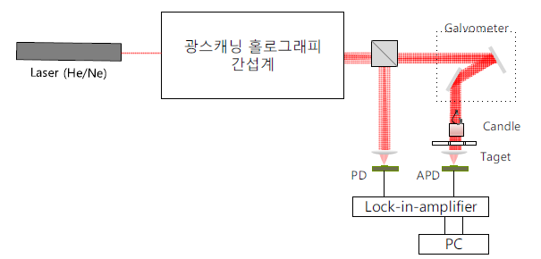 광스캐닝홀로그래피를 이용한 Look-through-flame 시험구성