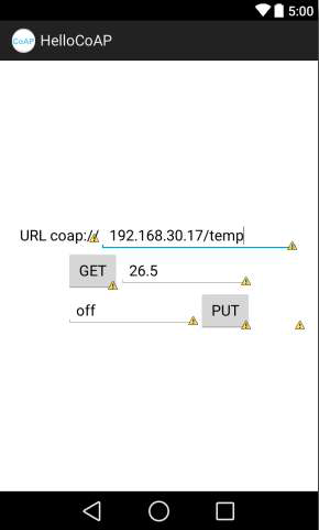 테스트용 CoAP 안드로이드 앱