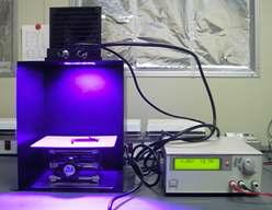 PDLC cell 제작용 UV 경화장치.