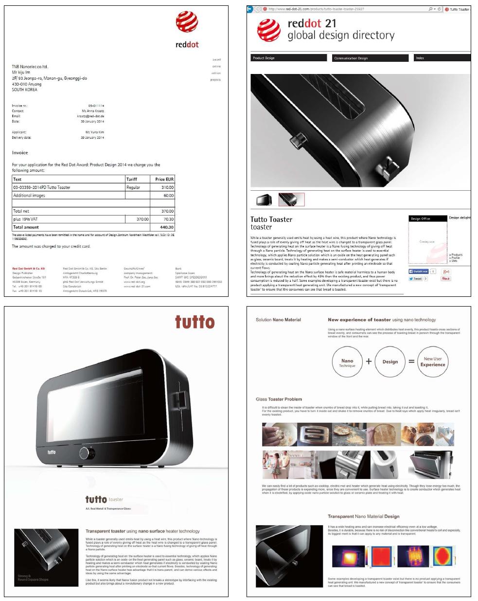 red dot Invoice, web site 및 전시용 Panel