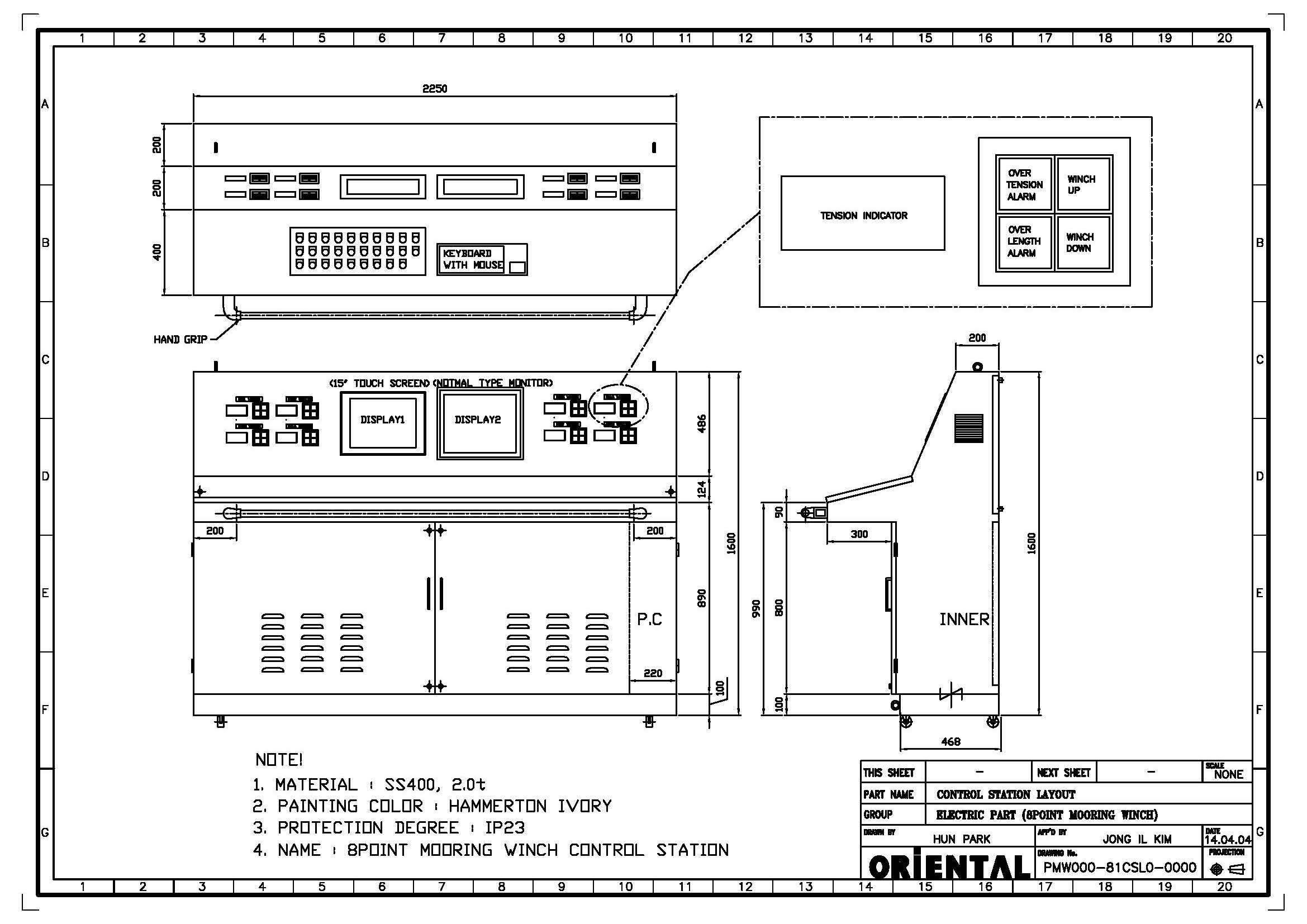 8 POINT WINCH CONTROL & MONITORING PANEL