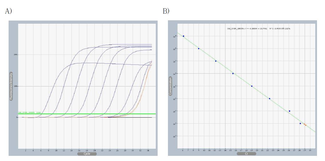 Result of Real-Time PCR for WSSV infected Palaemon paucidens