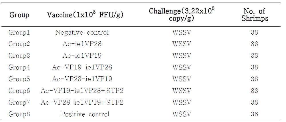 Vaccine construct used for the test using Macrobrachium nipponense