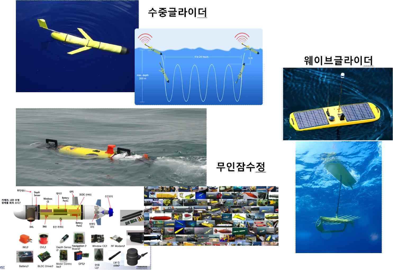 해양 감시를 위한 무인 이동형 플랫폼 (AUV)의 종류