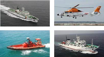 해경 및 어업관리단의 주요 단속 장비