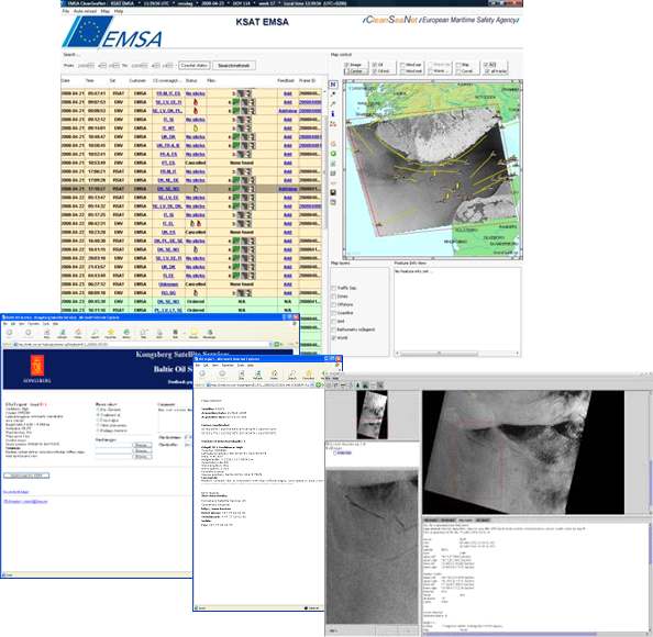 KSAT의 EMSA 기름유출 탐지 및 보고 시스템