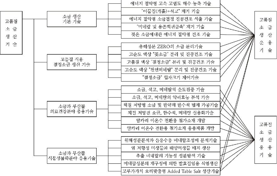 소금생산 핵심기술 도출 결과