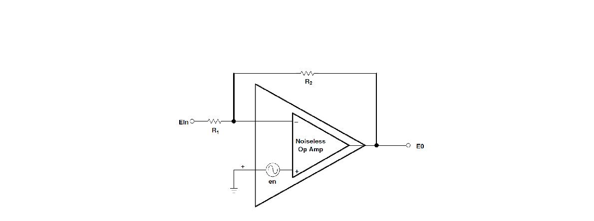 simplified equivalent noise model of Non-inverted amplifier