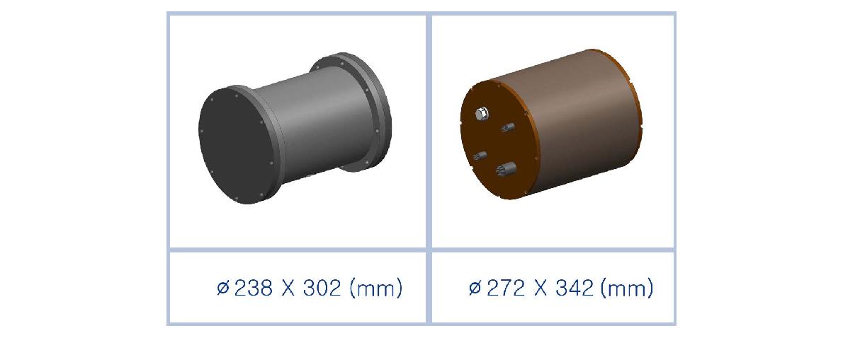 Dimension of pressure vessels of the subsea observation system