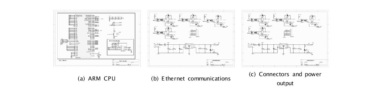 Electronic circuit diagram of the power control board