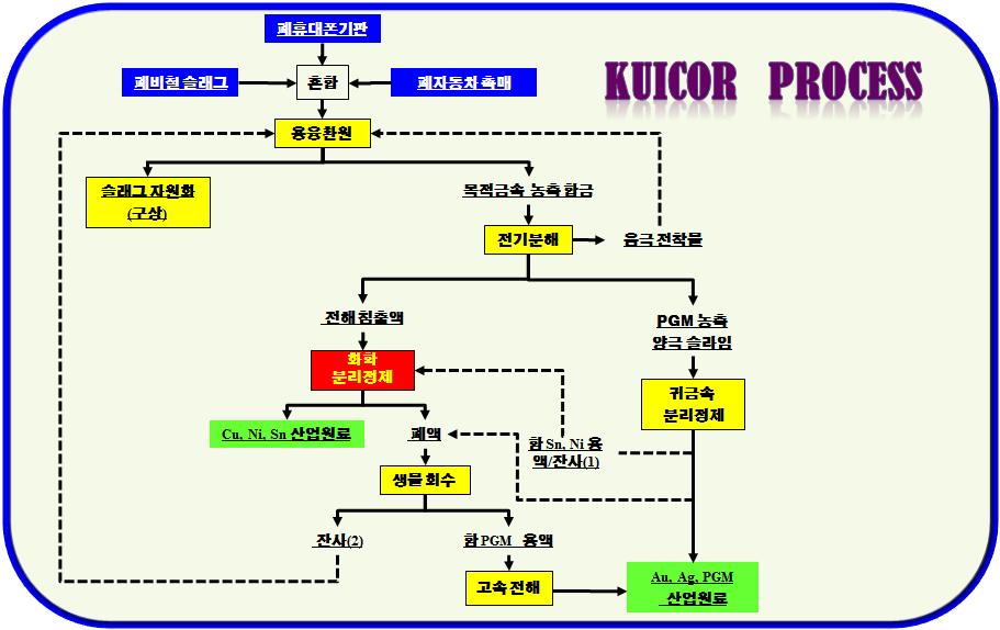 본 연구에서 개발하고자 하는 개략적인 KUICOR 공정 개념도.