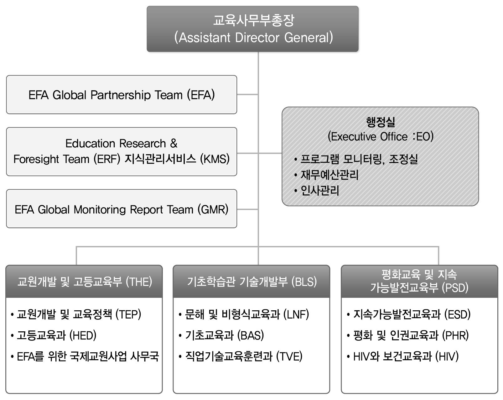 UNESCO 교육부문 조직도