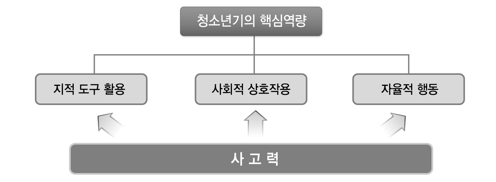 우리나라 청소년기 핵심역량 영역체계