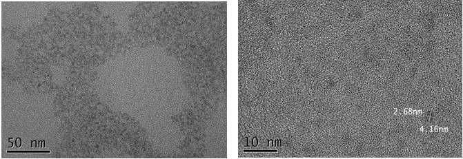 The estimated size of Mn doped ZnS quantum dots was 4.16 nm based on the TEM characterization.