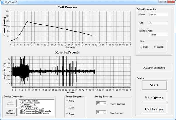 Recording of BP data