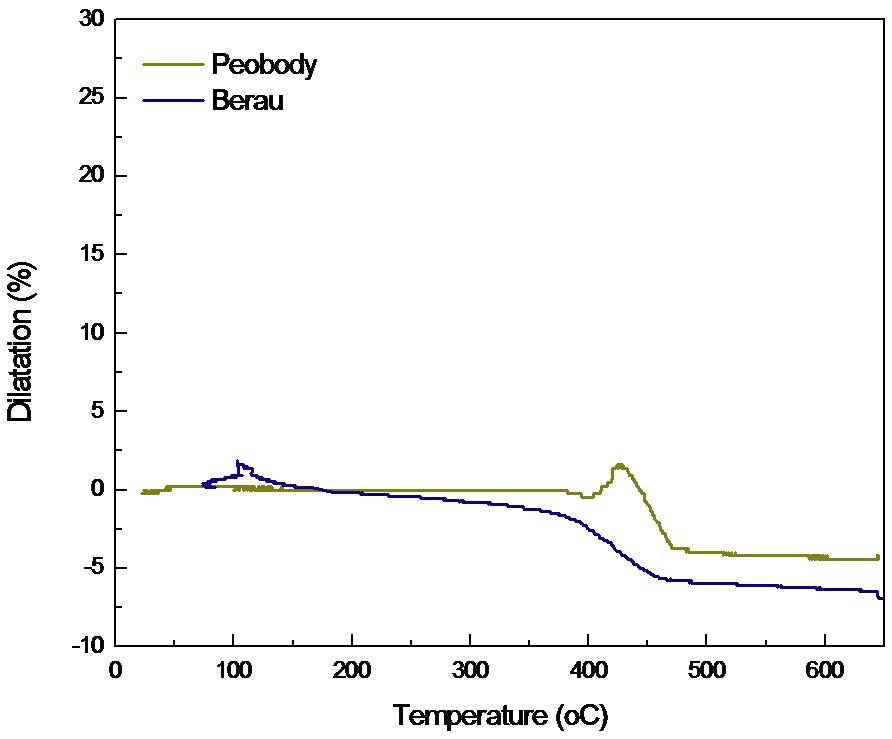 Non-caking coal TMA-Dilatometer 실험 결과