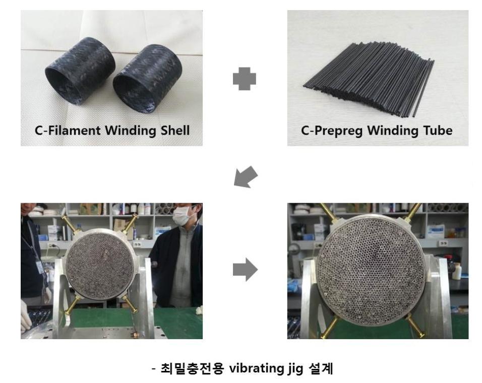 Vibrating jig를 이용한 CSP용 흡수기 소재 형상화 장면