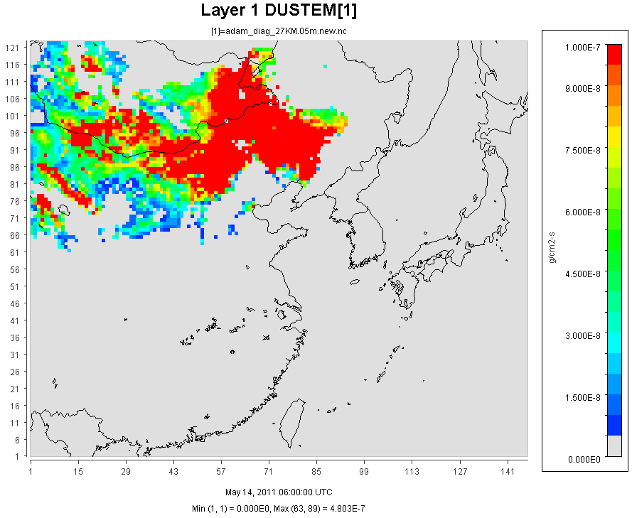 2011년 5월 14일 15시 dust 배출량(g/cm2,s)