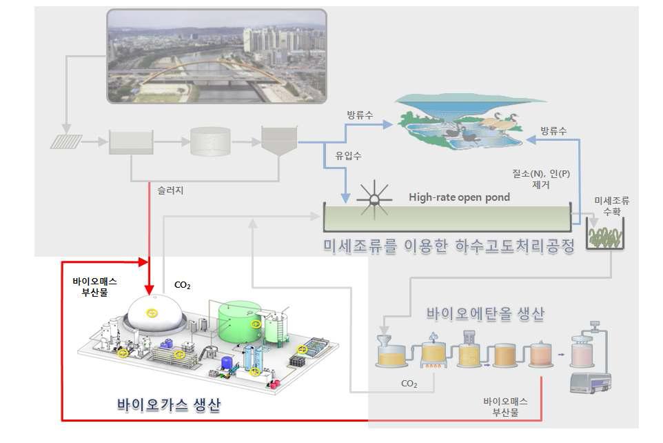 연속 혐기성 소화조 공정의 연계 및 구성