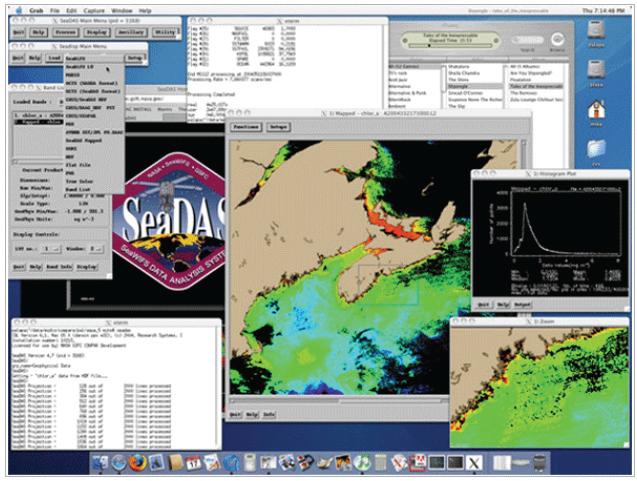 SeaDAS 소프트웨어 화면