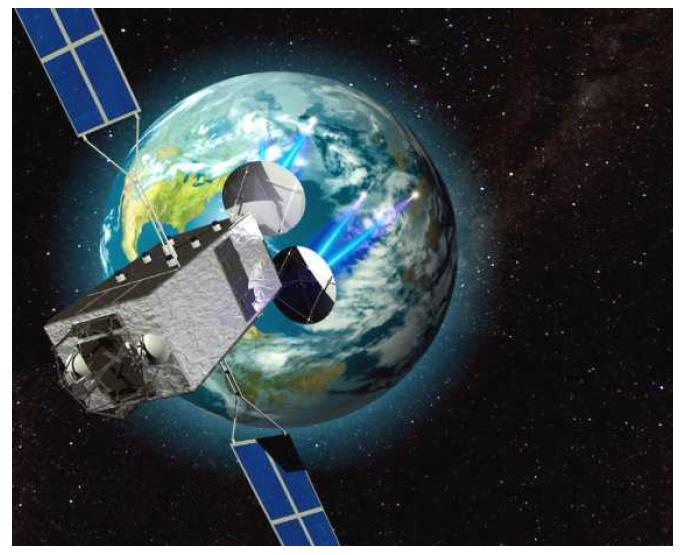 일본 JAXA 우주태양광발전위성 개념도