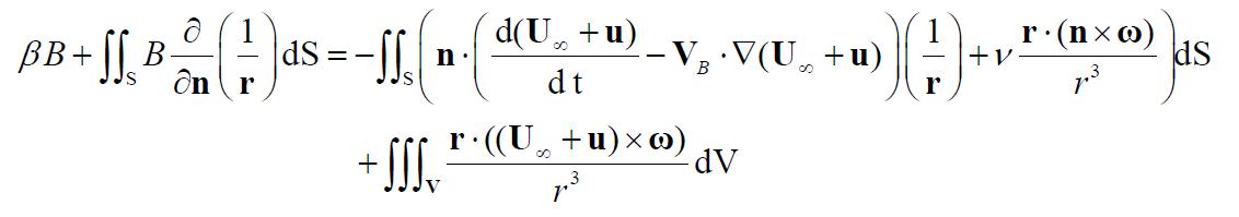 Integral form of solution of Poisson’s equation for body fixed coordinate