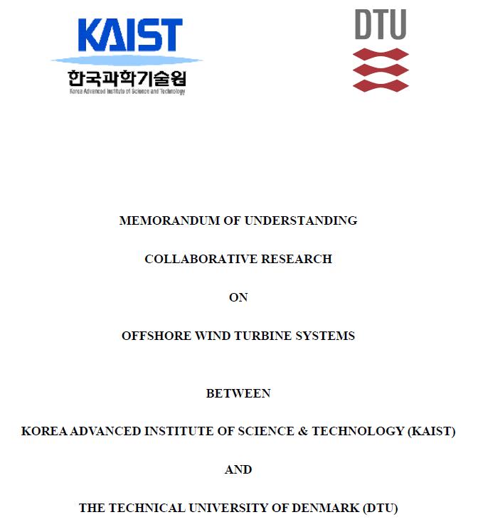 Collaborative research on offshore wind turbine system between KAIST-DTU