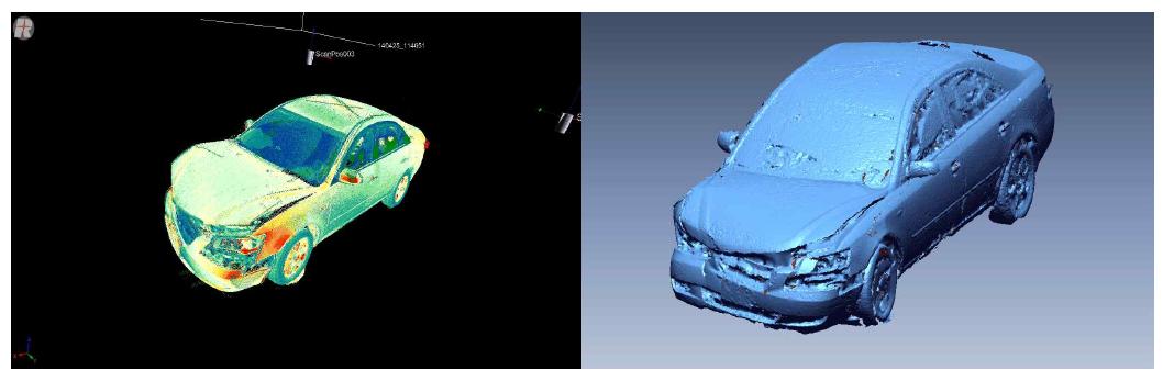 3D 스캐너를 이용한 충돌파손차량 스캐닝