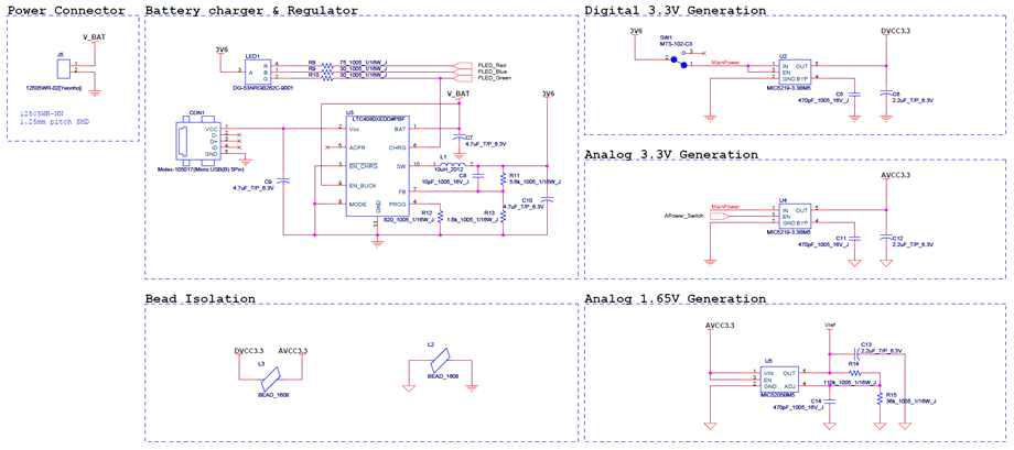 3.7V Li-Po 배터리로 구동되는 전원 회로