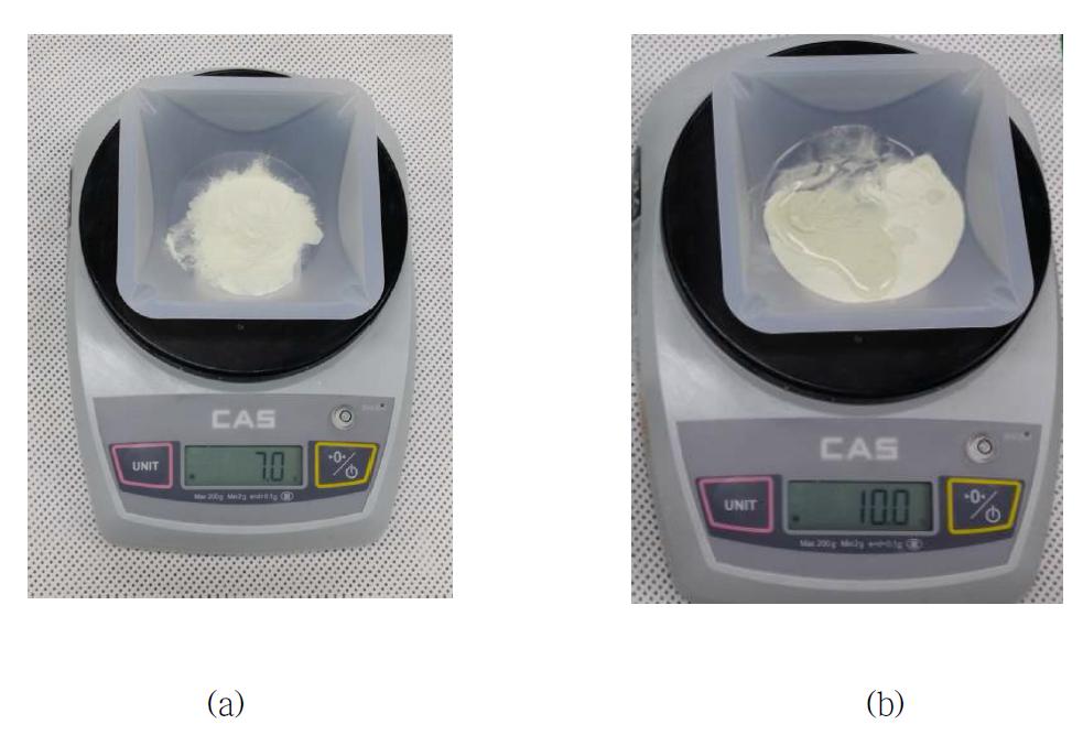 (a) ZnS based microparticles (b) [ZnS:(Cu, Al, Mn)] + PDMS 복합체