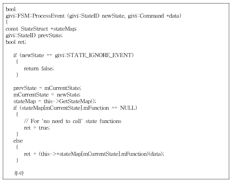 Implementation of ProcessEvent function