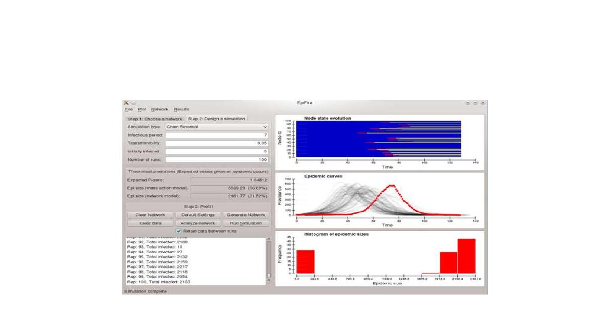 Test results in EpiFire