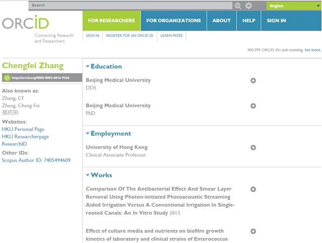 An Example of ORCID