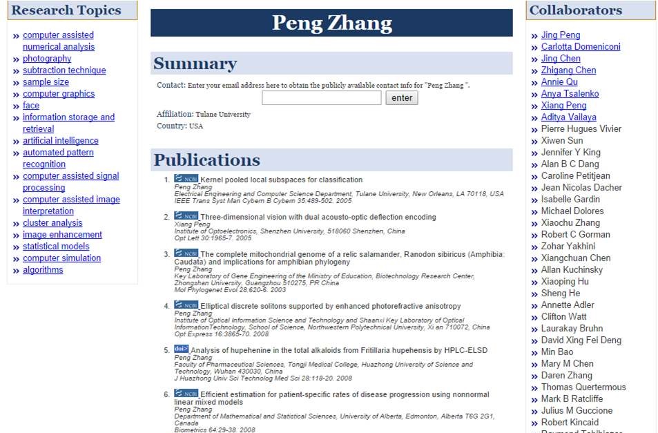 An Example of Author Profile in Labome