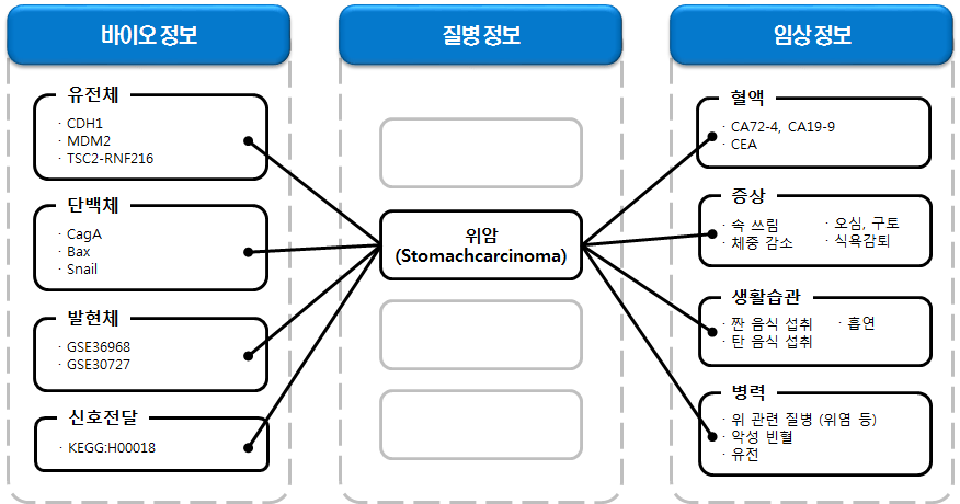 질병 중심의 연계 분석 : 위암