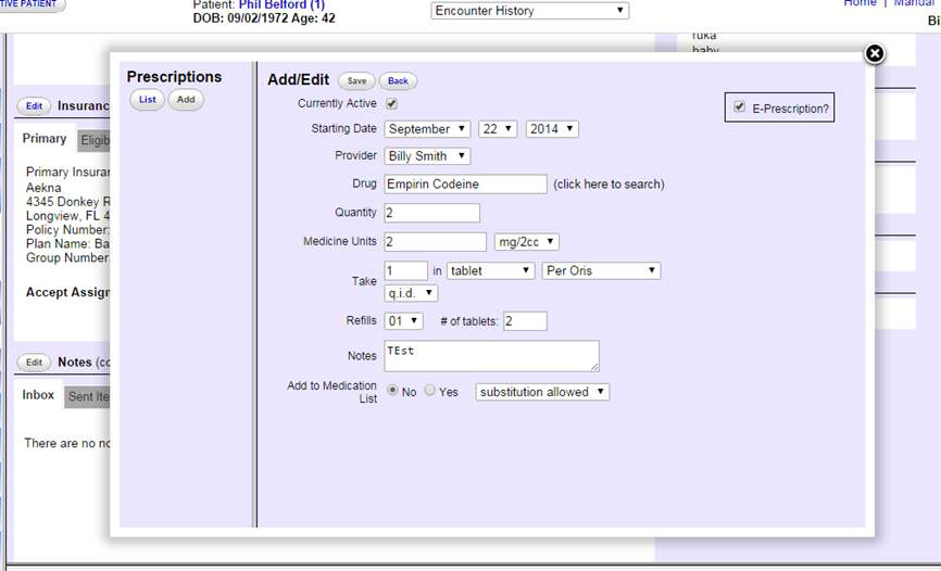 OpenEMR 데이터구조 – 처방전 상세 정보