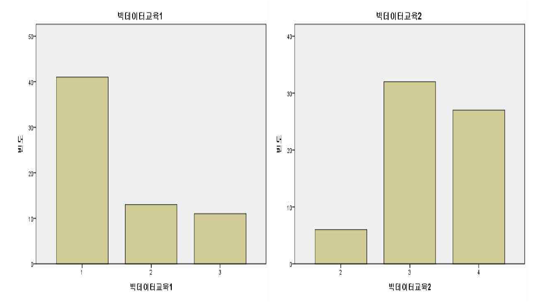 빅데이터 교육 분야에 대한 시급도